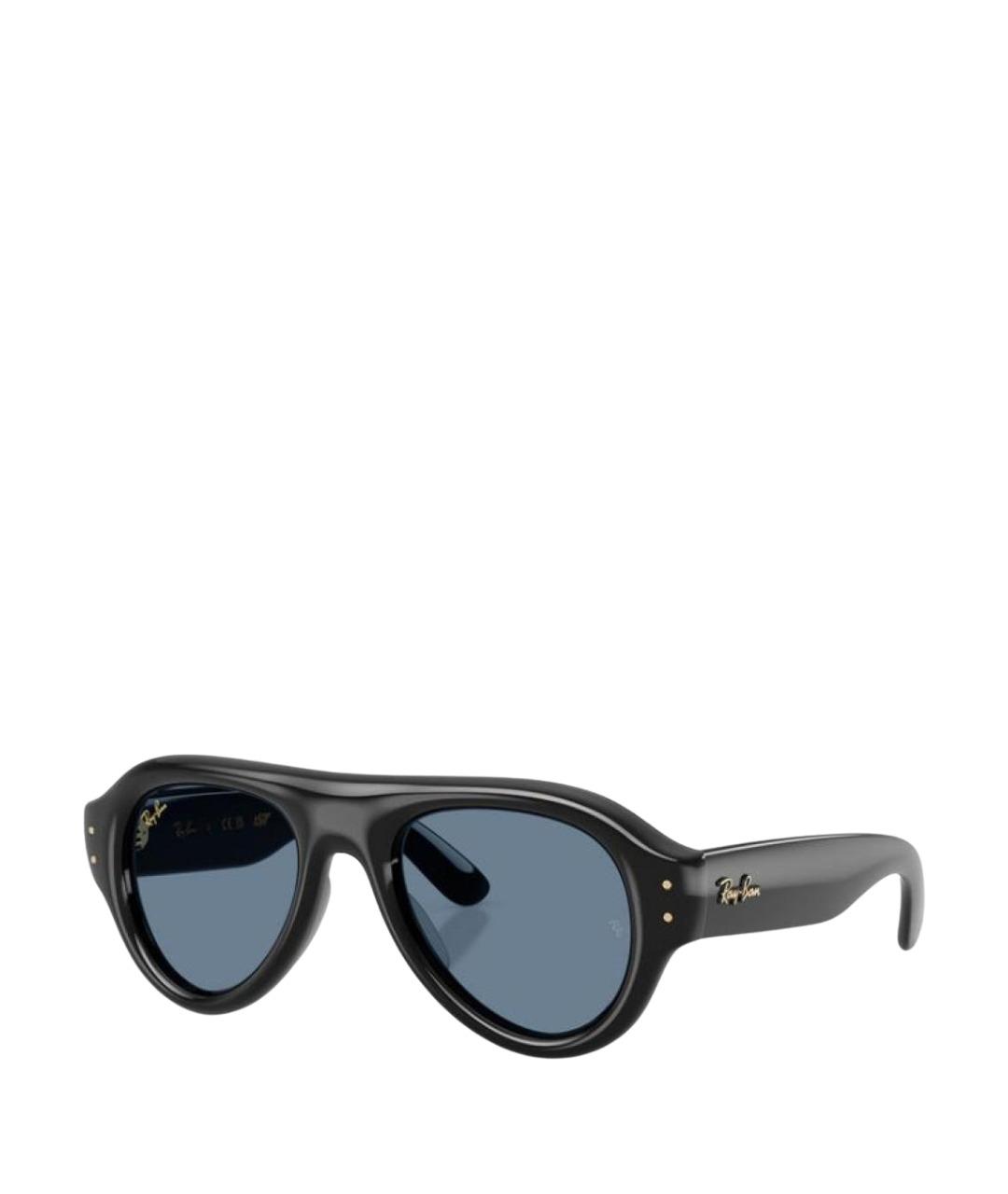 RAY BAN Черные пластиковые солнцезащитные очки, фото 1