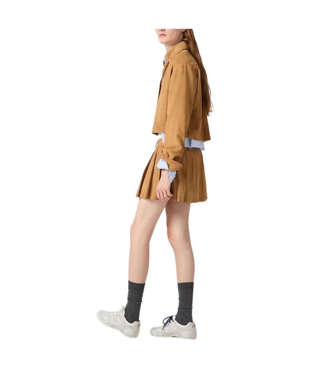 MIU MIU Бежевая рубашка, фото 4