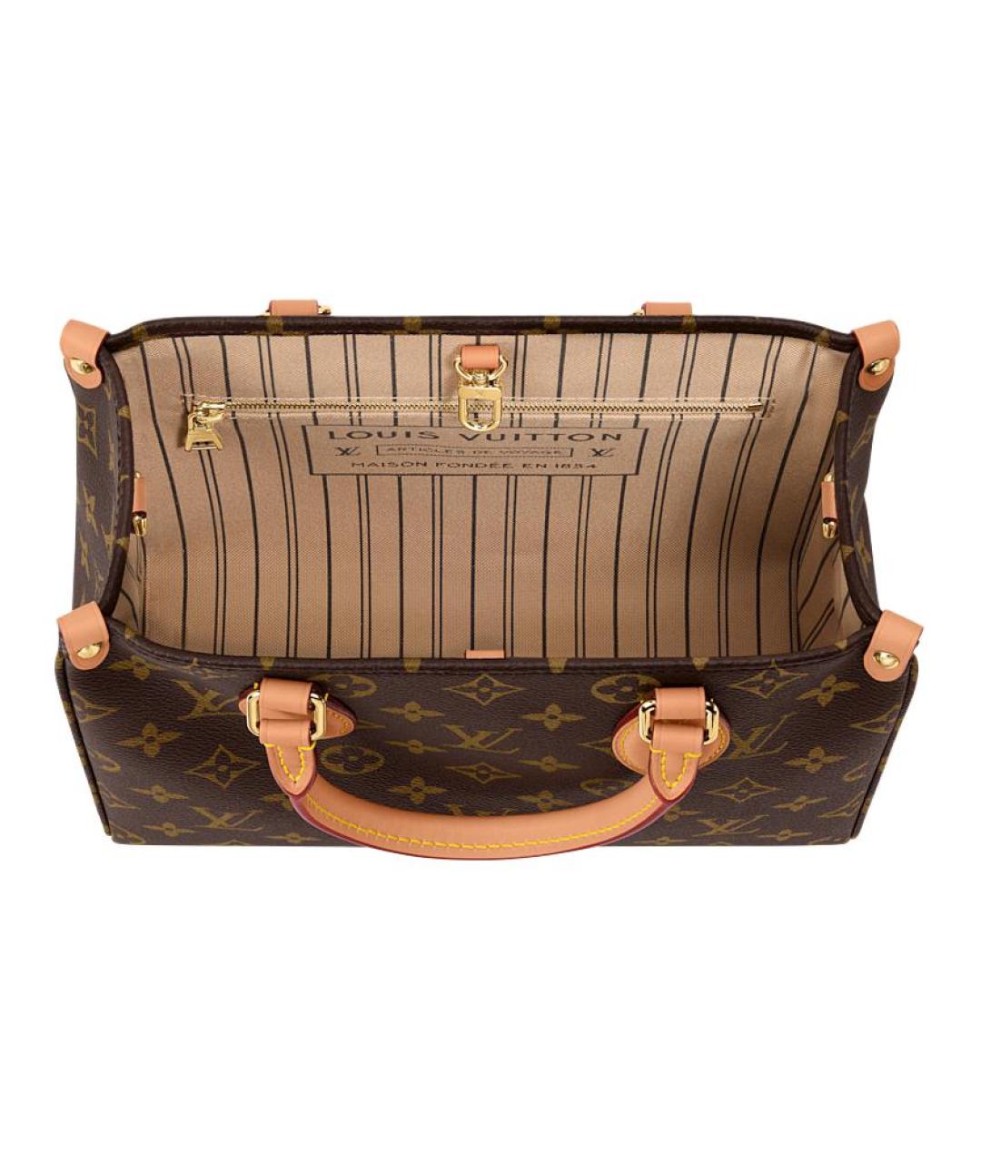 LOUIS VUITTON Коричневая сумка через плечо из канвы, фото 4