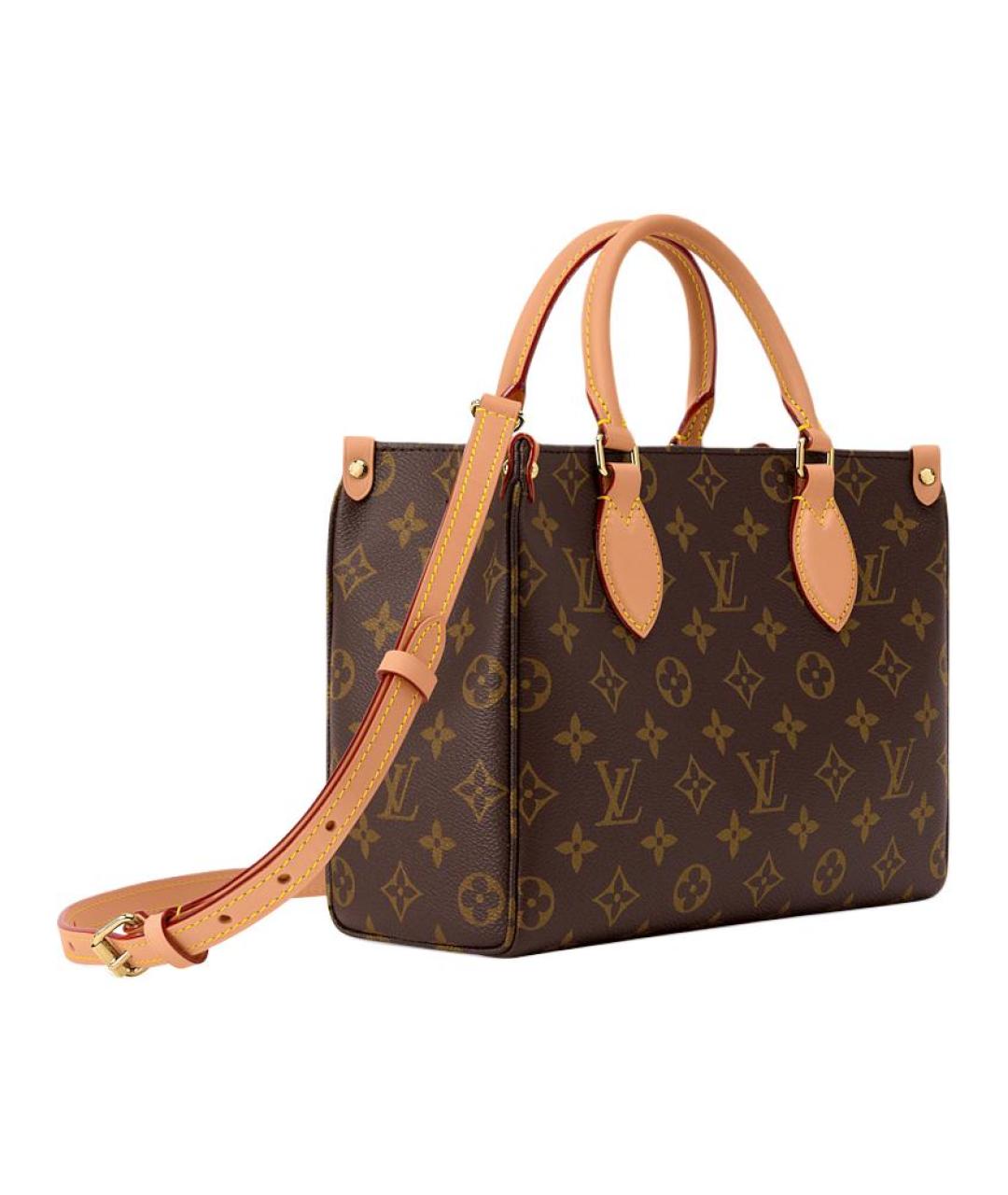 LOUIS VUITTON Коричневая сумка через плечо из канвы, фото 2