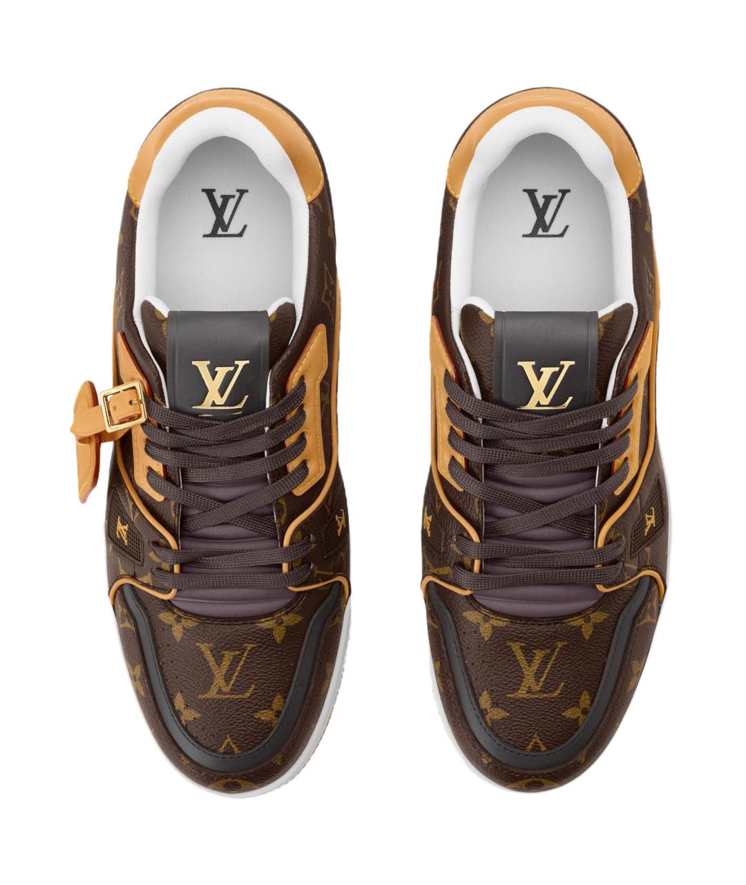 LOUIS VUITTON Коричневые низкие кроссовки / кеды, фото 4