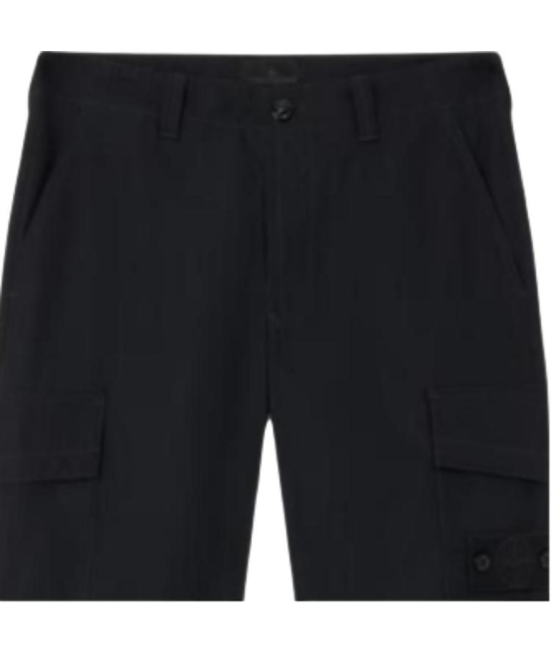 STONE ISLAND Черные брюки чинос, фото 5