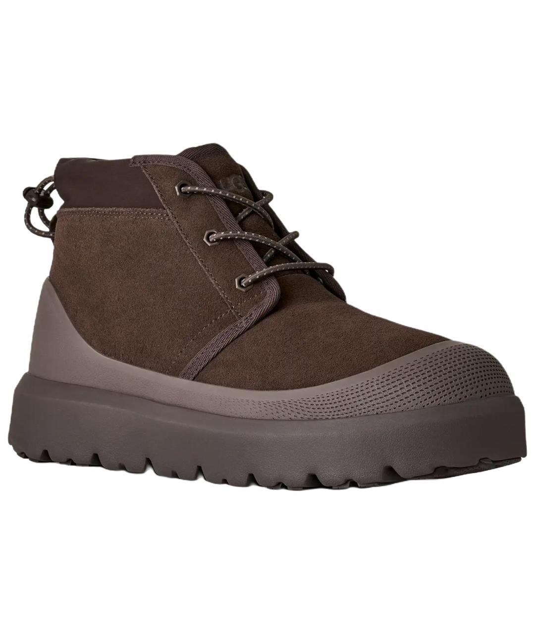 UGG Коричневые замшевые высокие ботинки, фото 4