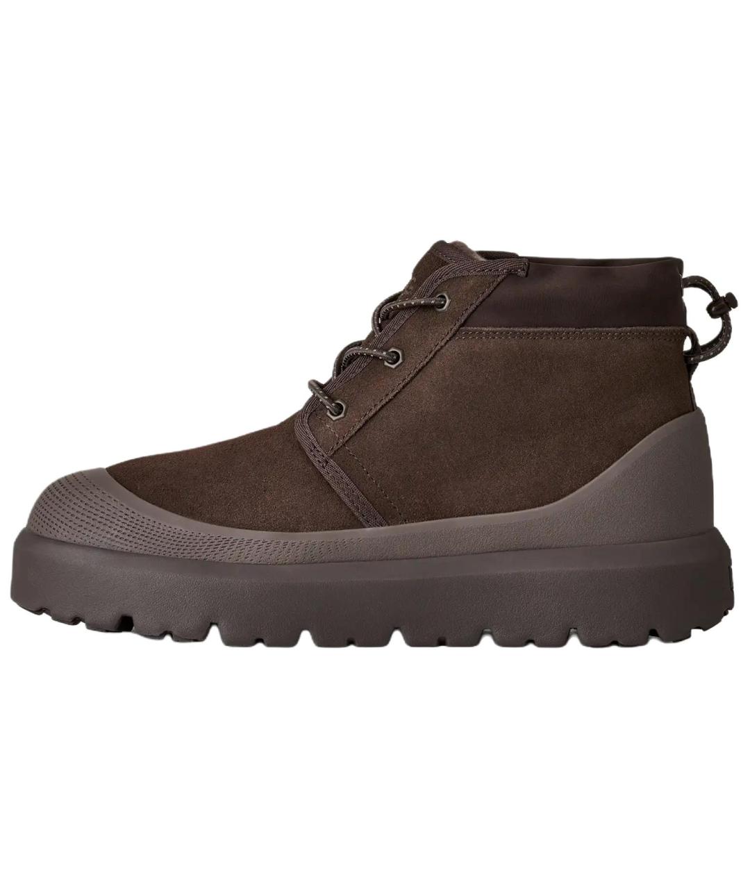 UGG Коричневые замшевые высокие ботинки, фото 3