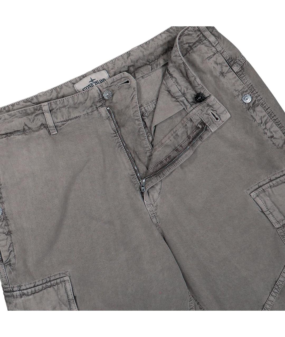 STONE ISLAND Серые брюки чинос, фото 3