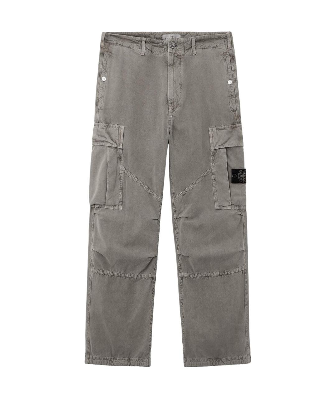 STONE ISLAND Серые брюки чинос, фото 1