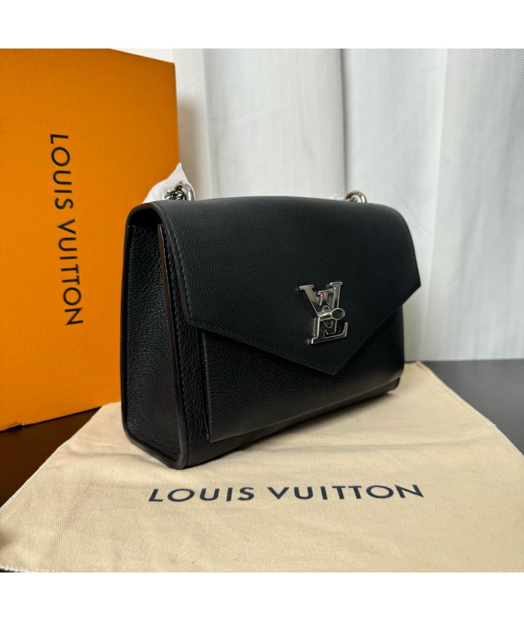 LOUIS VUITTON Черная кожаная сумка через плечо, фото 2