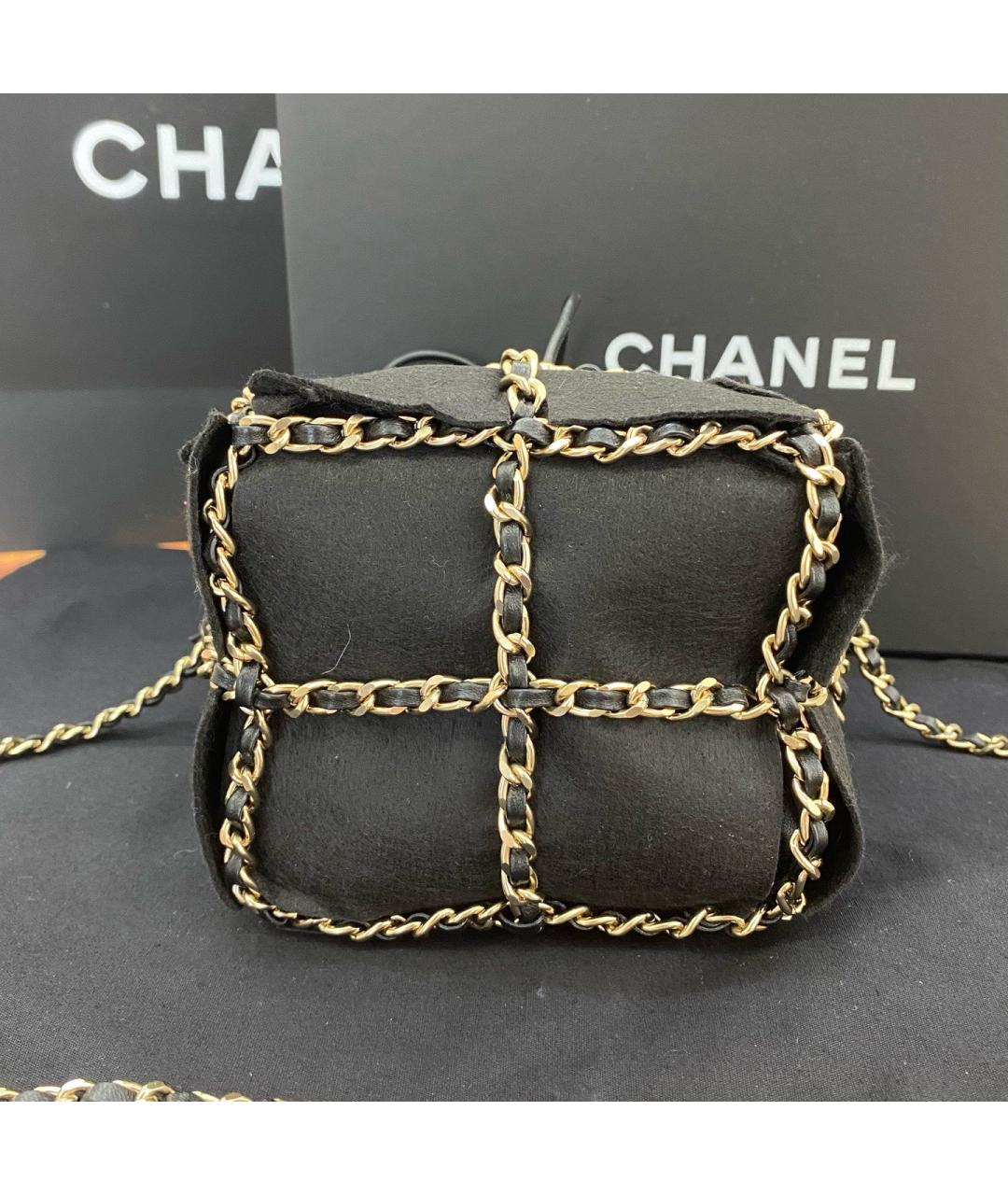 CHANEL Черная кожаная сумка через плечо, фото 3