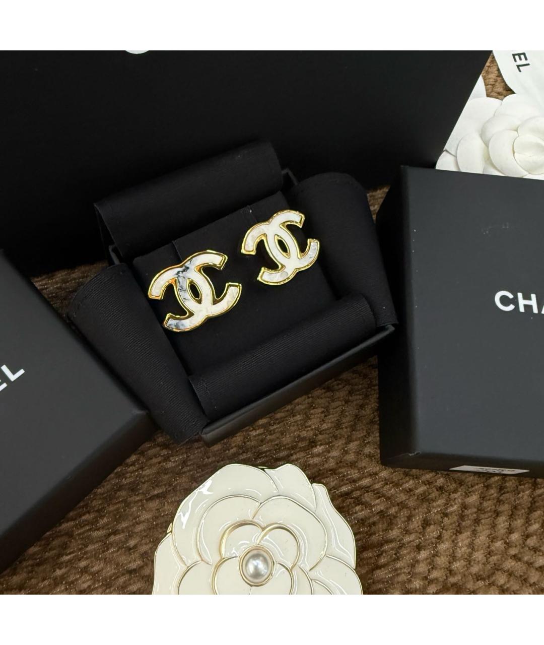 CHANEL Золотые серьги, фото 6