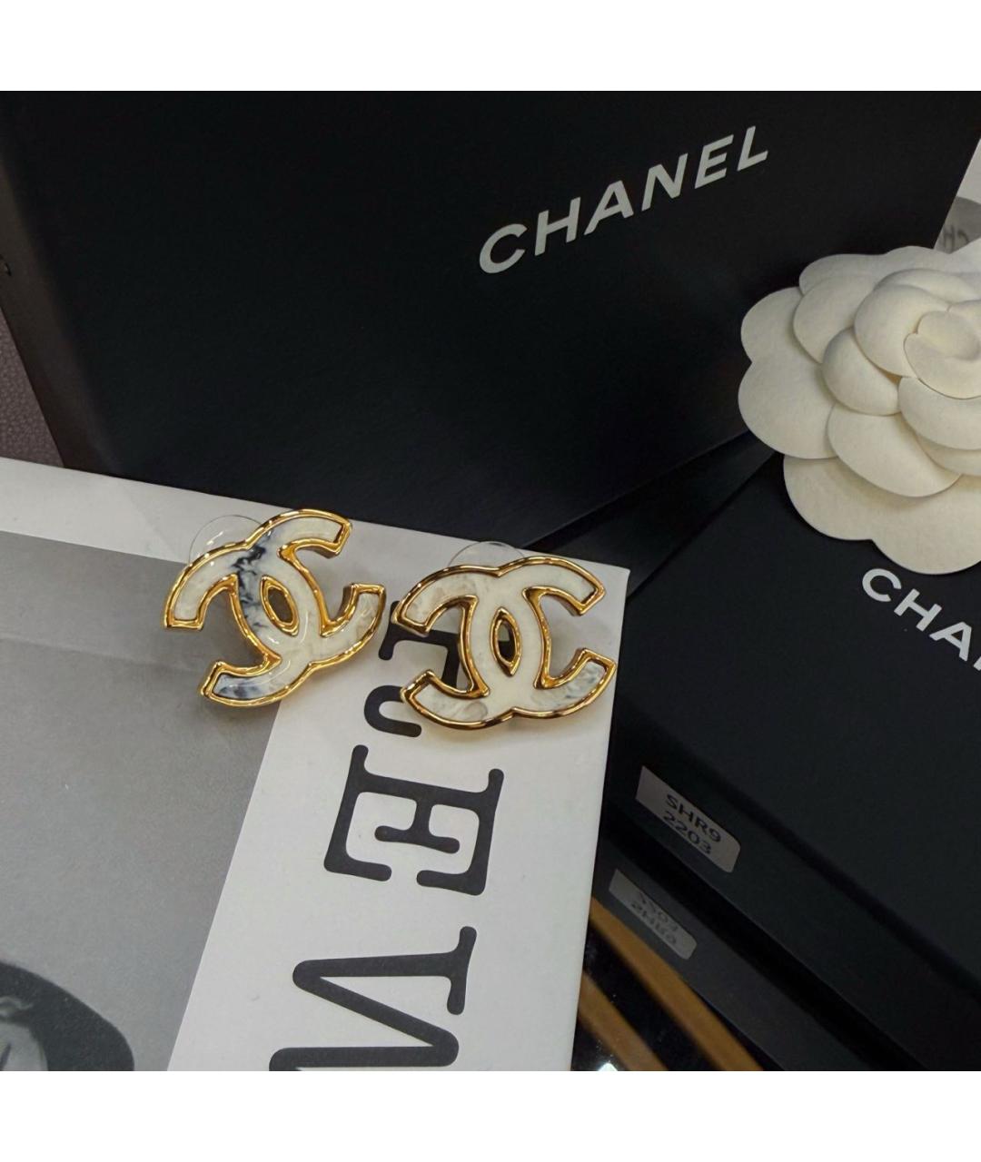 CHANEL Золотые серьги, фото 5