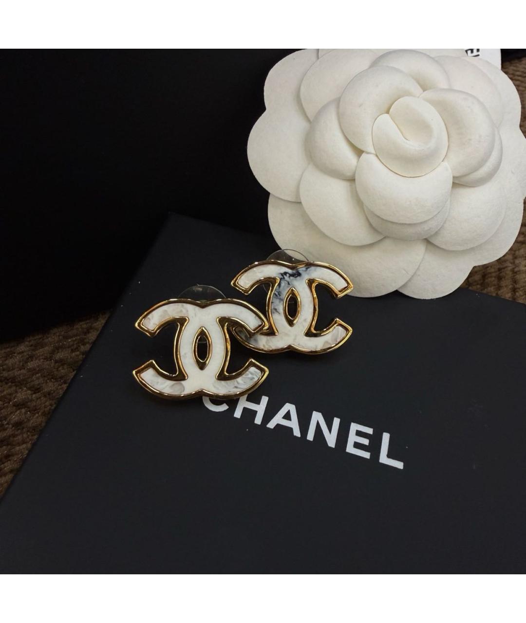 CHANEL Золотые серьги, фото 4
