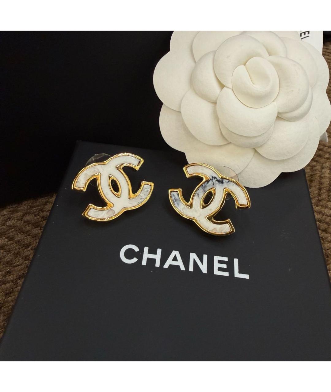CHANEL Золотые серьги, фото 3