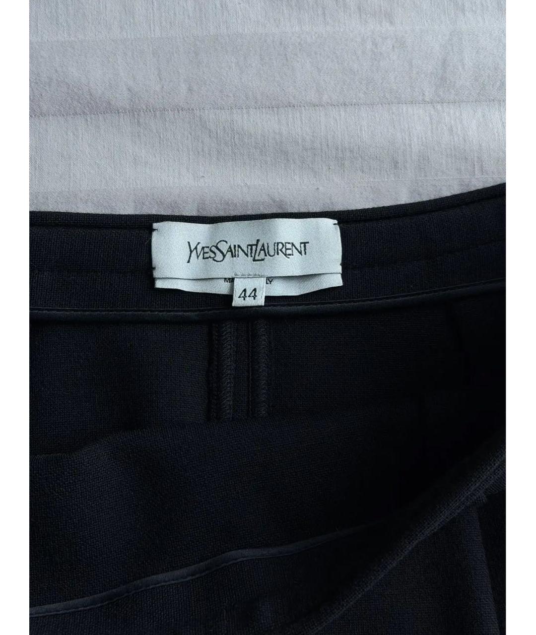 SAINT LAURENT Черная шерстяная юбка миди, фото 3