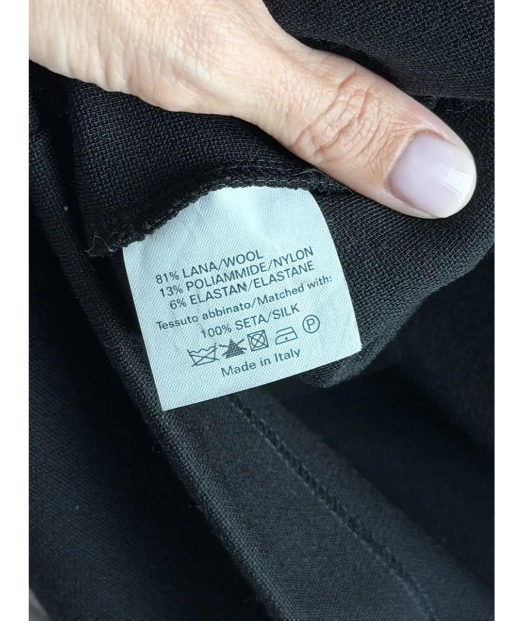 SAINT LAURENT Черная шерстяная юбка миди, фото 7