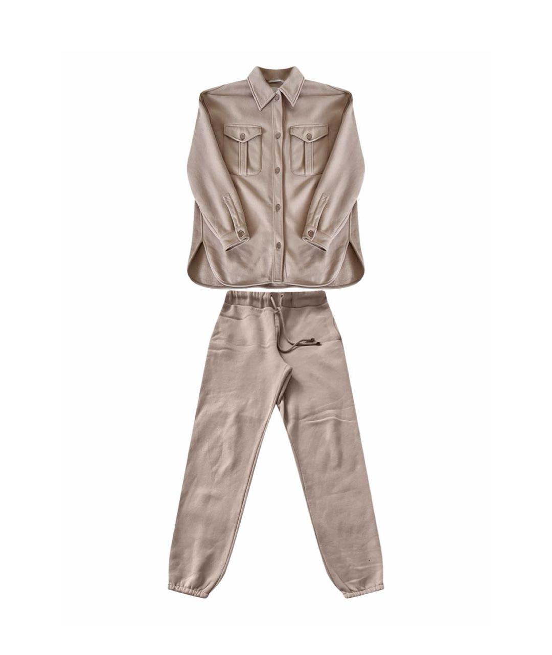 'S MAX MARA Бежевый хлопковый костюм с брюками, фото 1