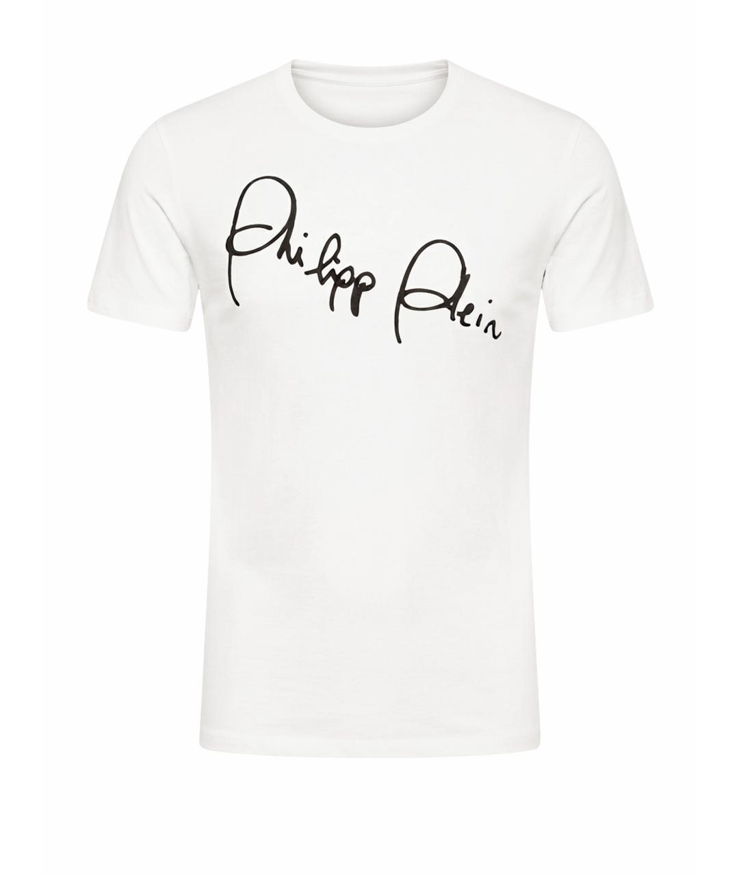 PHILIPP PLEIN Белая хлопковая футболка, фото 1