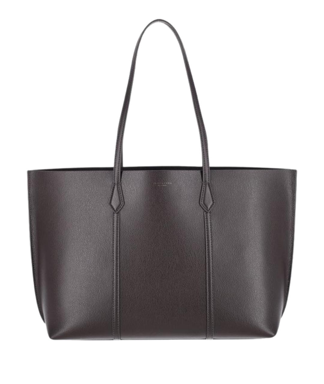 TORY BURCH Коричневая кожаная сумка тоут, фото 1