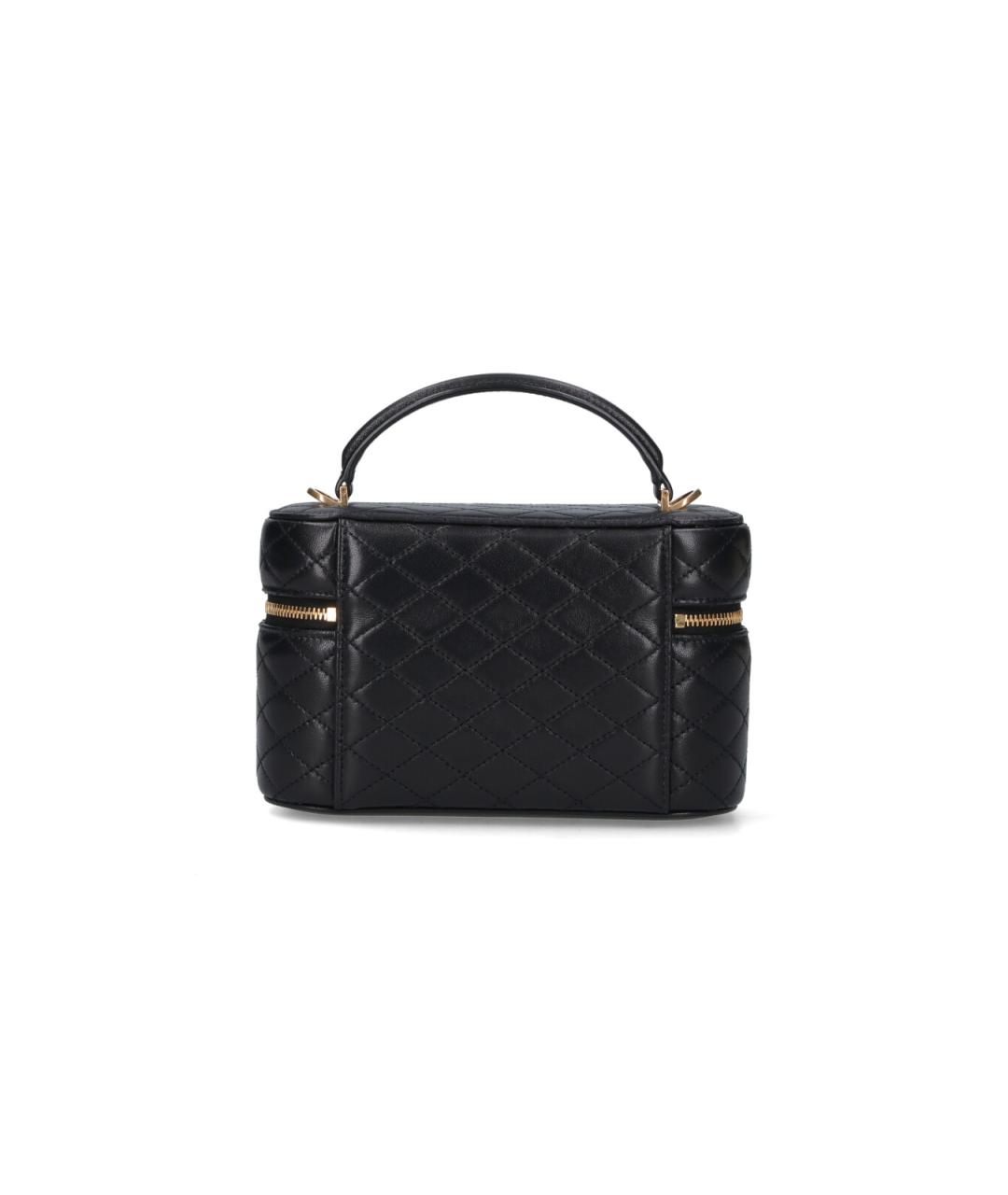 SAINT LAURENT Черная кожаная сумка с короткими ручками, фото 3