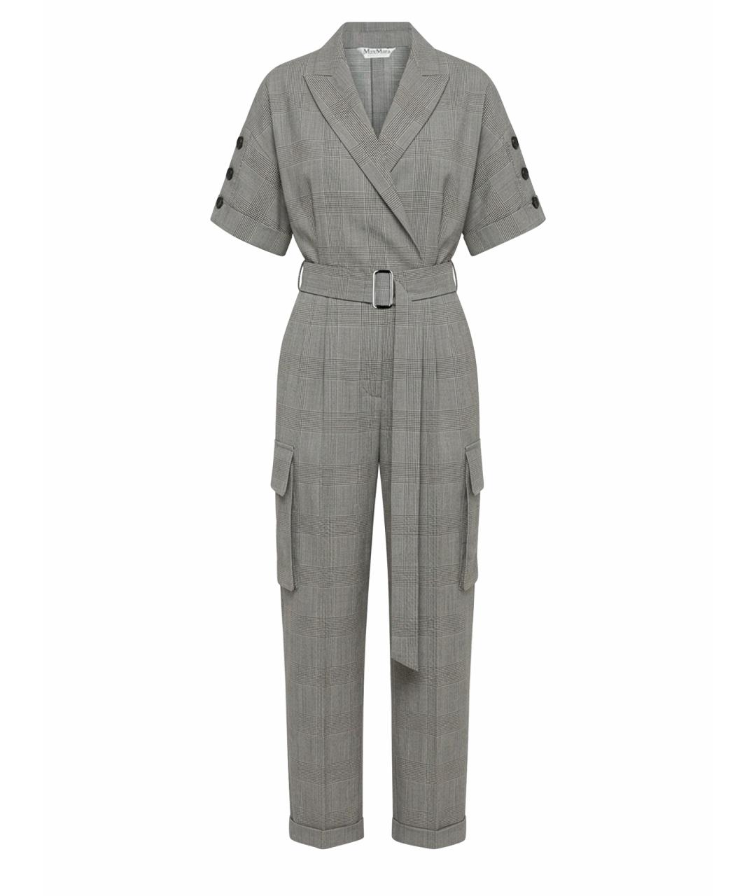 'S MAX MARA Серый хлопковый комбинезон, фото 1