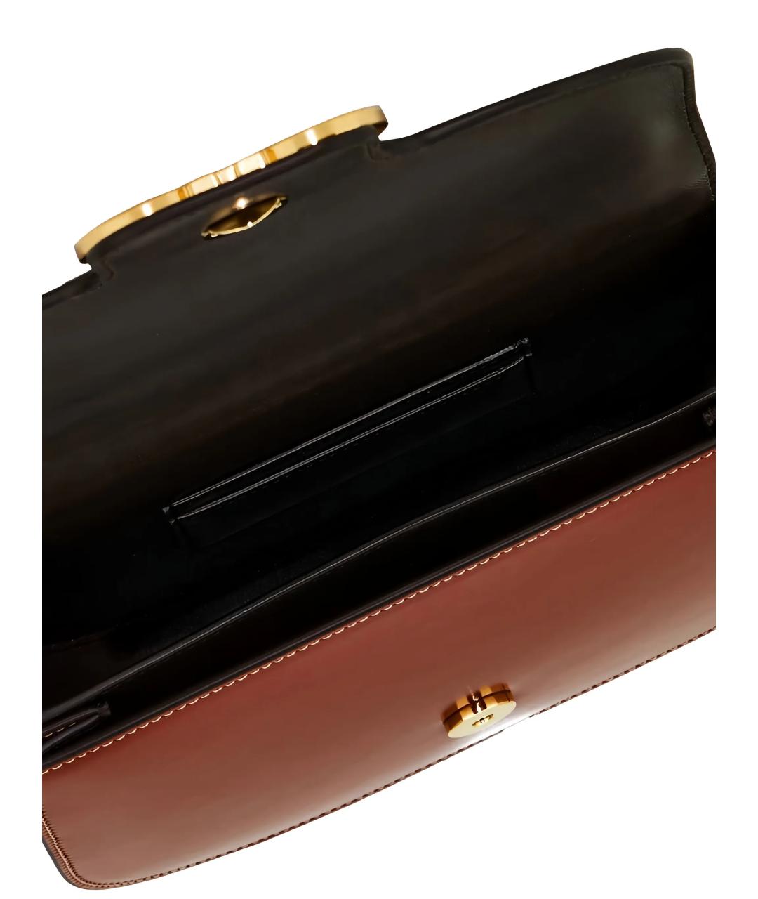 FERRAGAMO Коричневая кожаная сумка через плечо, фото 5