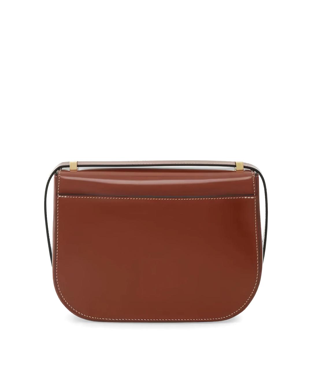 FERRAGAMO Коричневая кожаная сумка через плечо, фото 3