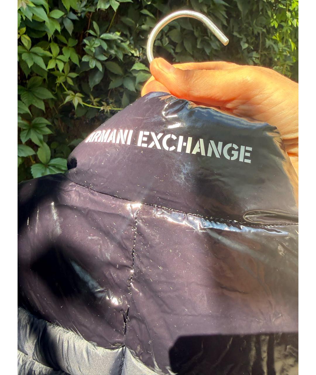 ARMANI EXCHANGE Черный полиэстеровый жилет, фото 4