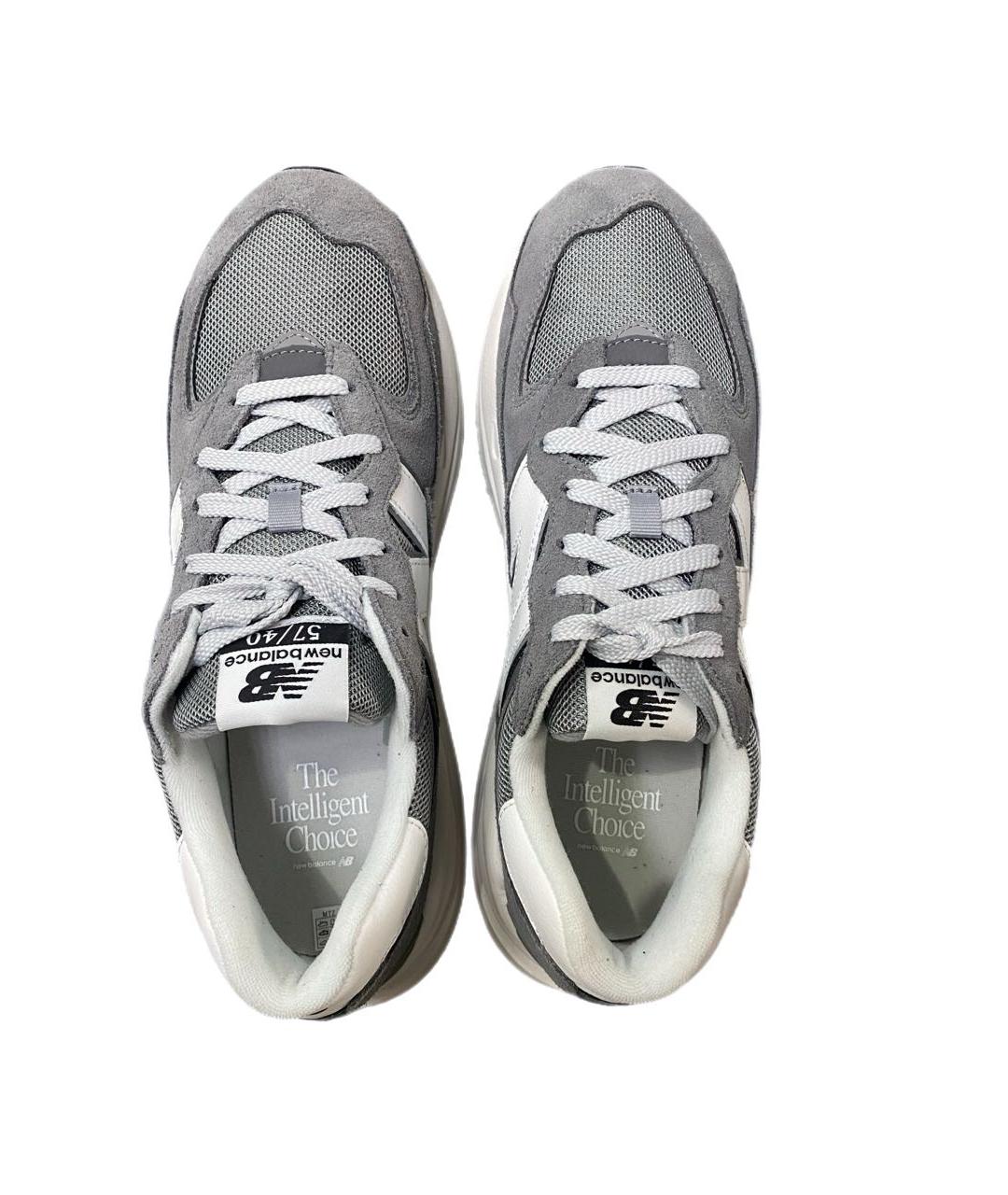 NEW BALANCE Серые замшевые низкие кроссовки / кеды, фото 2