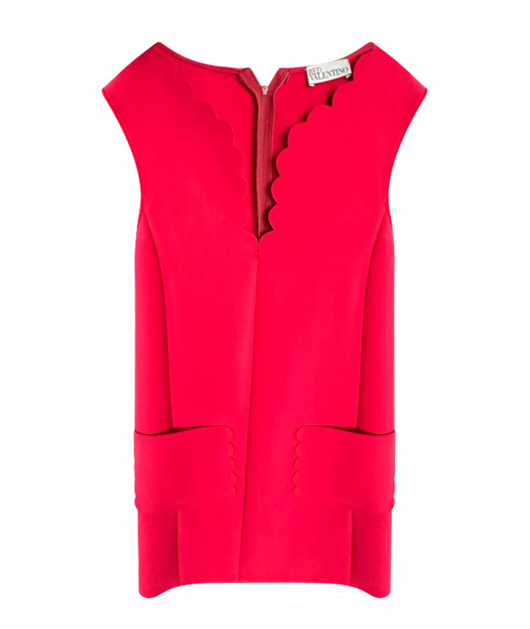 VALENTINO Красное полиэстеровое коктейльное платье, фото 1
