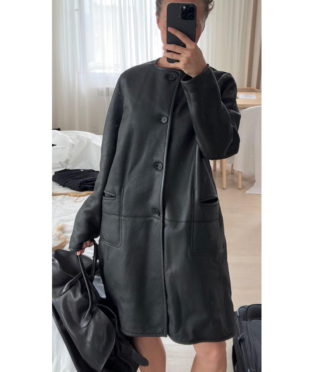 MARNI Черная кожаная дубленка, фото 4