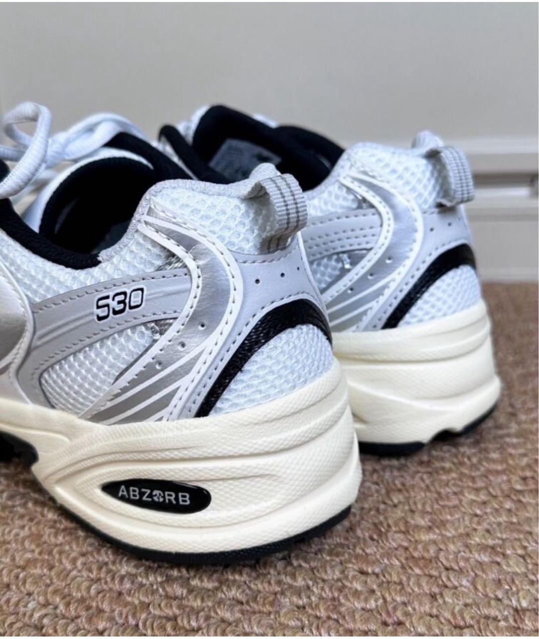 NEW BALANCE Серебряные текстильные низкие кроссовки / кеды, фото 8