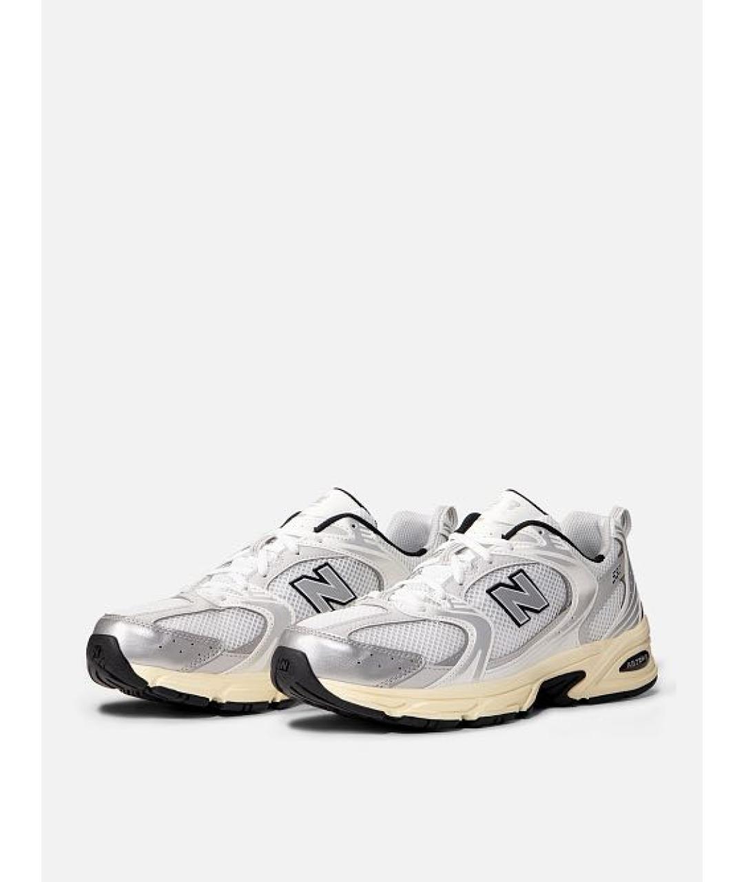 NEW BALANCE Серебряные текстильные низкие кроссовки / кеды, фото 2