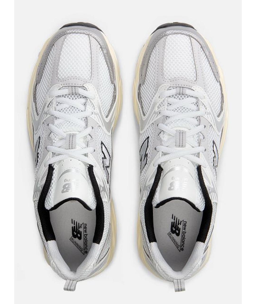 NEW BALANCE Серебряные текстильные низкие кроссовки / кеды, фото 3