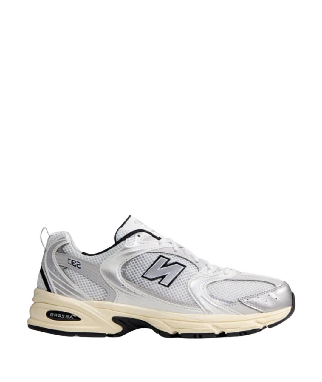 NEW BALANCE Серебряные текстильные низкие кроссовки / кеды, фото 1