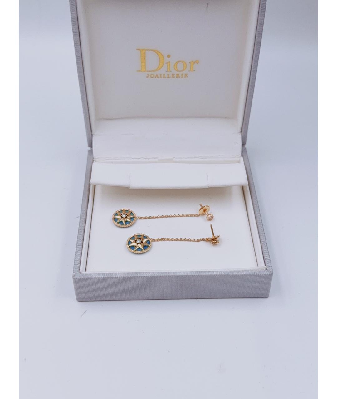 CHRISTIAN DIOR Золотые серьги из розового золота, фото 4