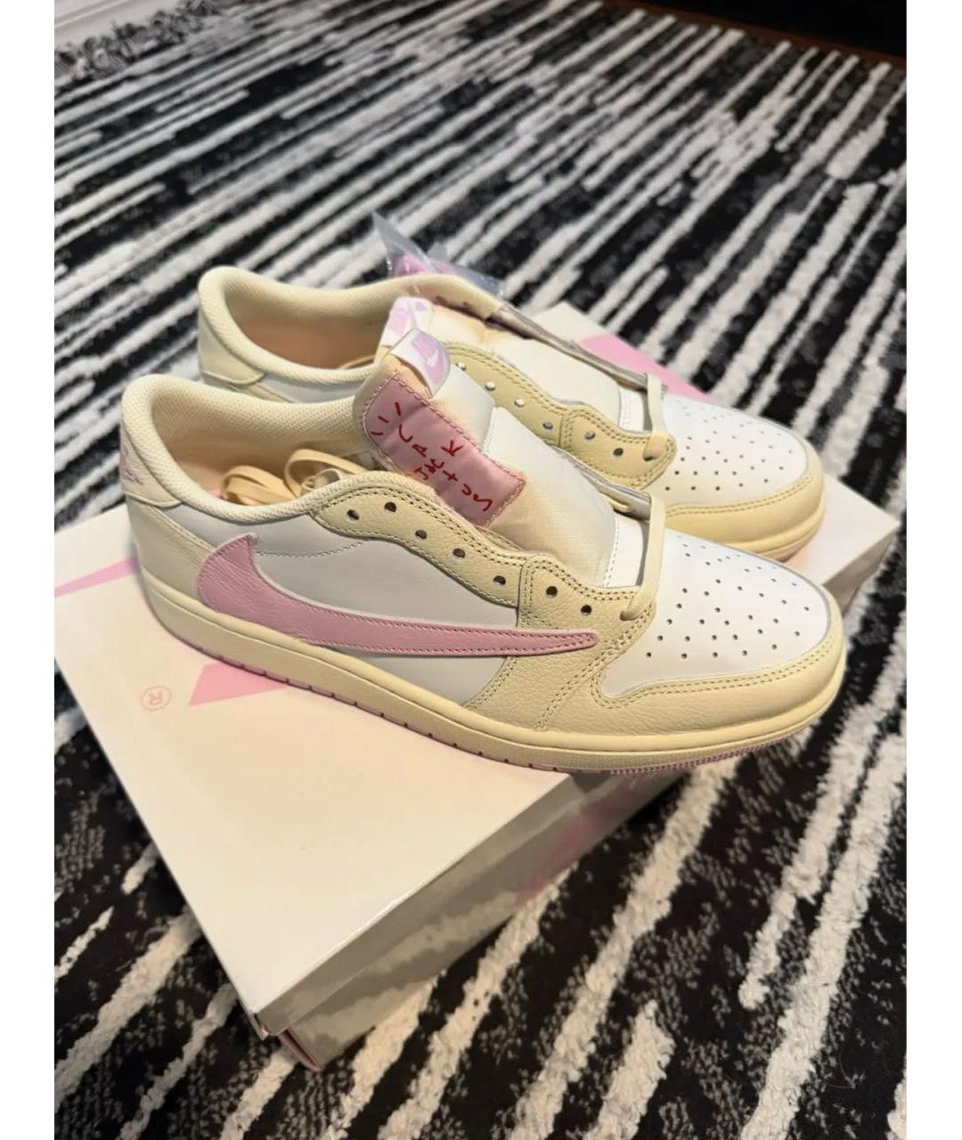CACTUS JACK BY TRAVIS SCOTT Белые кожаные высокие кроссовки / кеды, фото 7