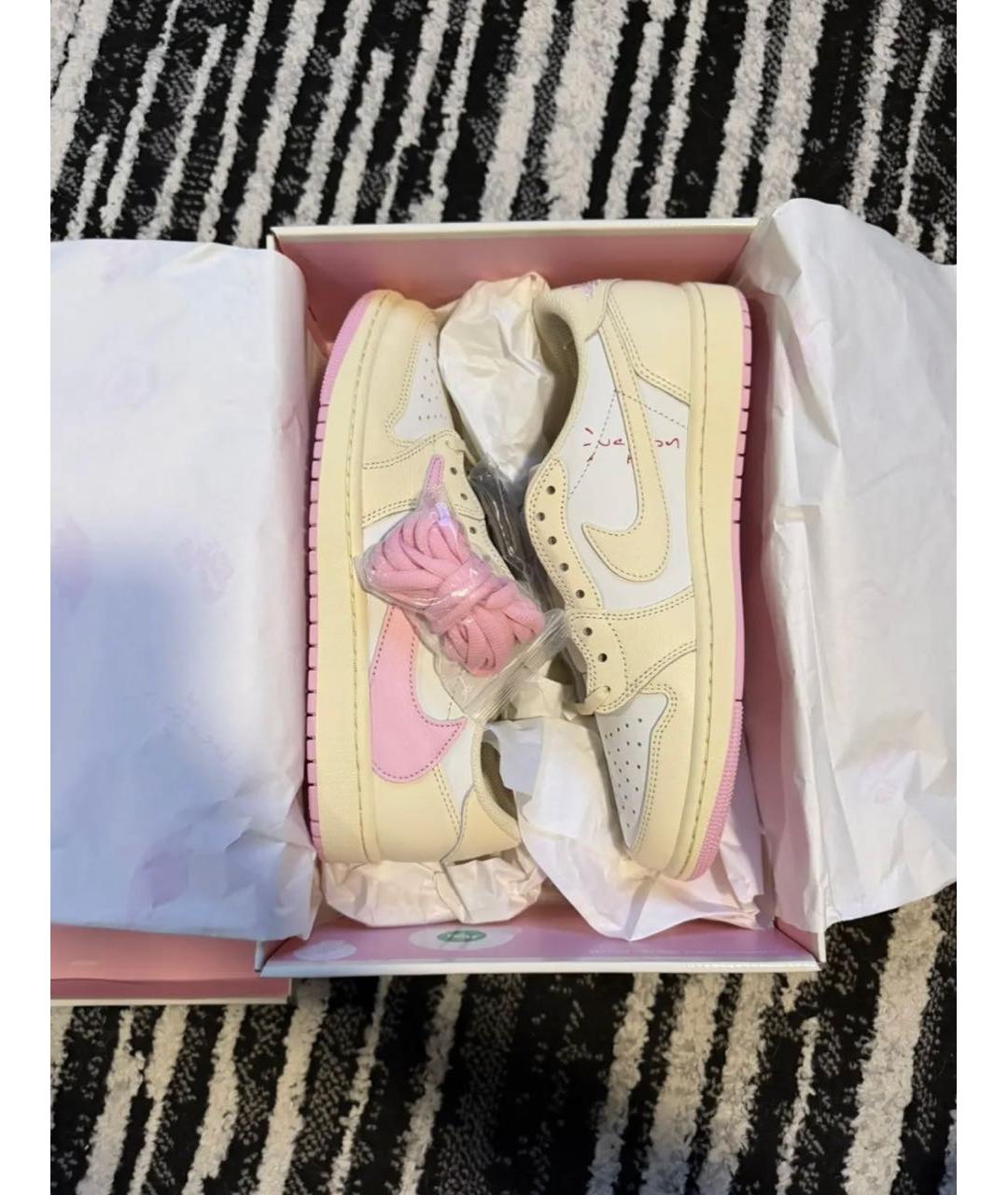 CACTUS JACK BY TRAVIS SCOTT Белые кожаные высокие кроссовки / кеды, фото 6