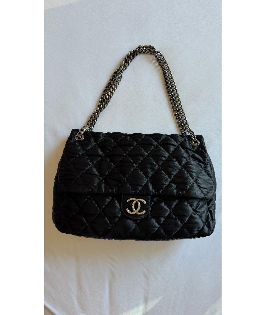 CHANEL Черная тканевая сумка через плечо, фото 9