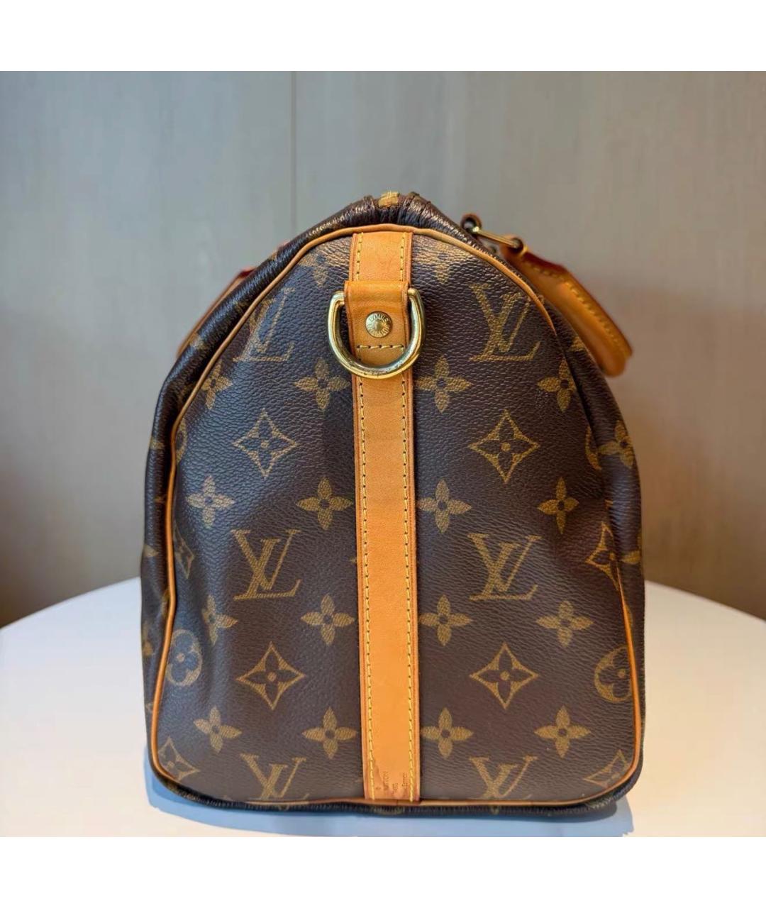 LOUIS VUITTON Коричневая кожаная сумка через плечо, фото 3