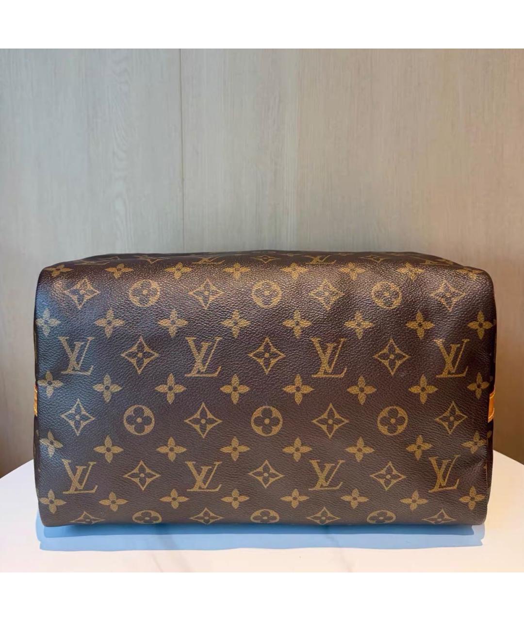 LOUIS VUITTON Коричневая кожаная сумка через плечо, фото 5