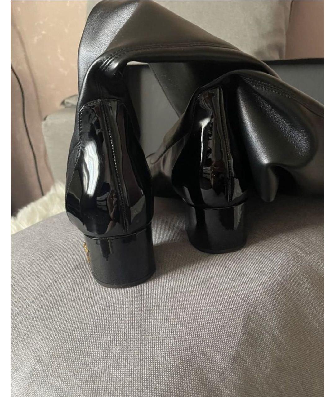 GIUSEPPE ZANOTTI DESIGN Черные ботфорты из лакированной кожи, фото 4