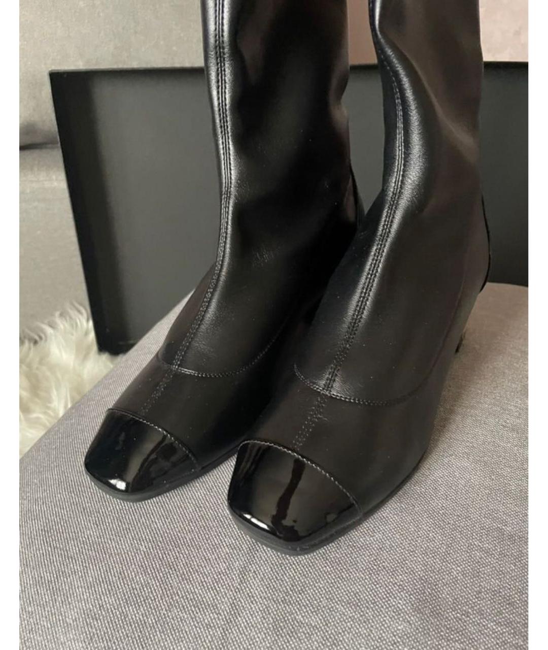 GIUSEPPE ZANOTTI DESIGN Черные ботфорты из лакированной кожи, фото 3