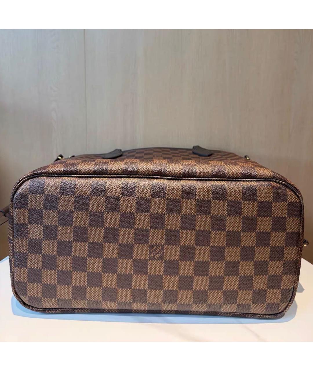 LOUIS VUITTON Коричневая сумка тоут из канвы, фото 5