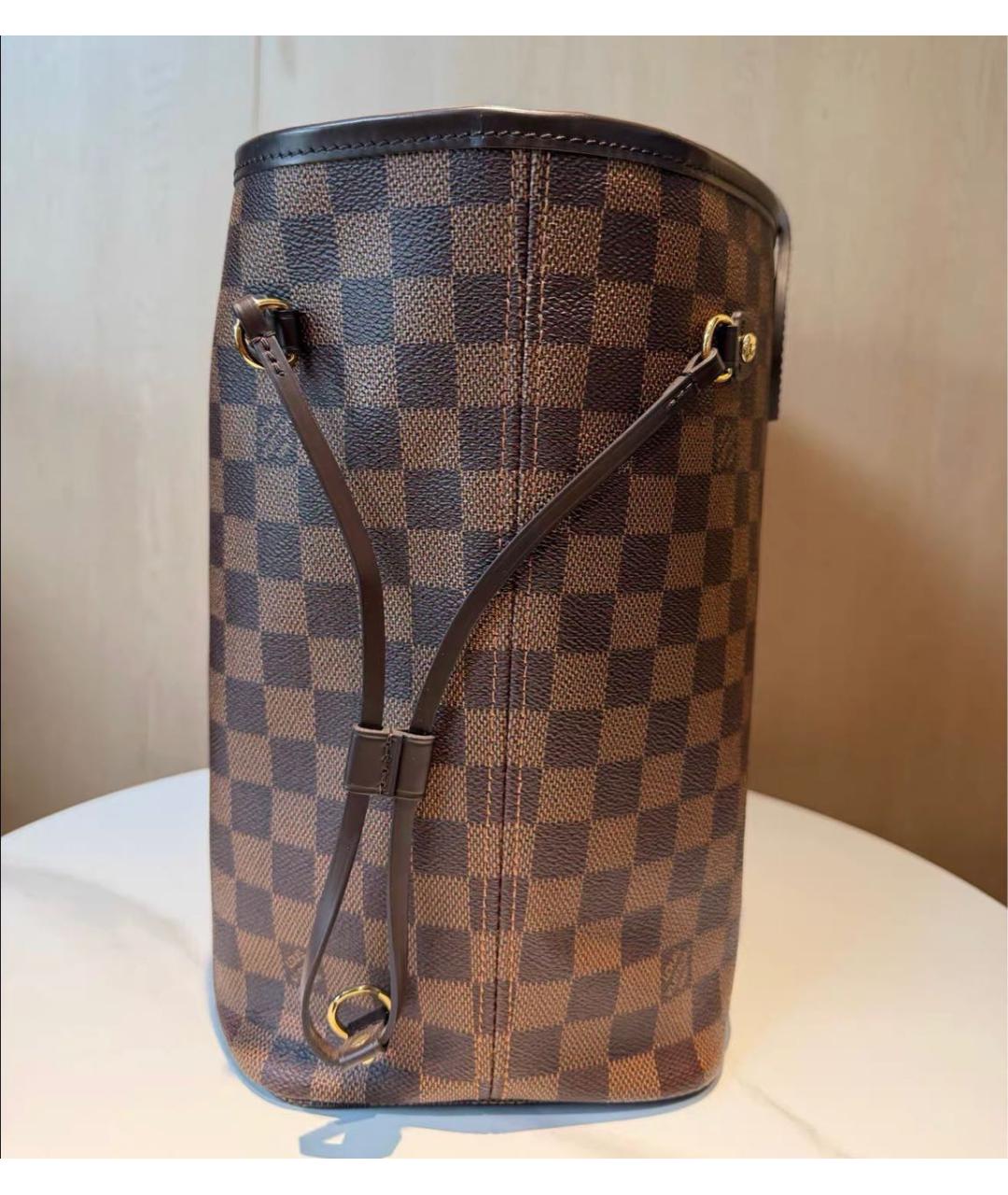 LOUIS VUITTON Коричневая сумка тоут из канвы, фото 3