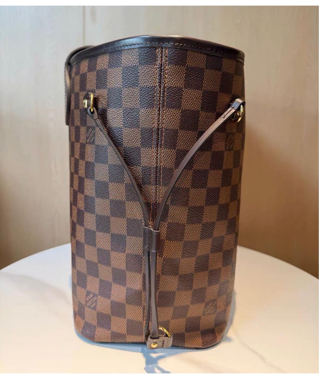 LOUIS VUITTON Коричневая сумка тоут из канвы, фото 4