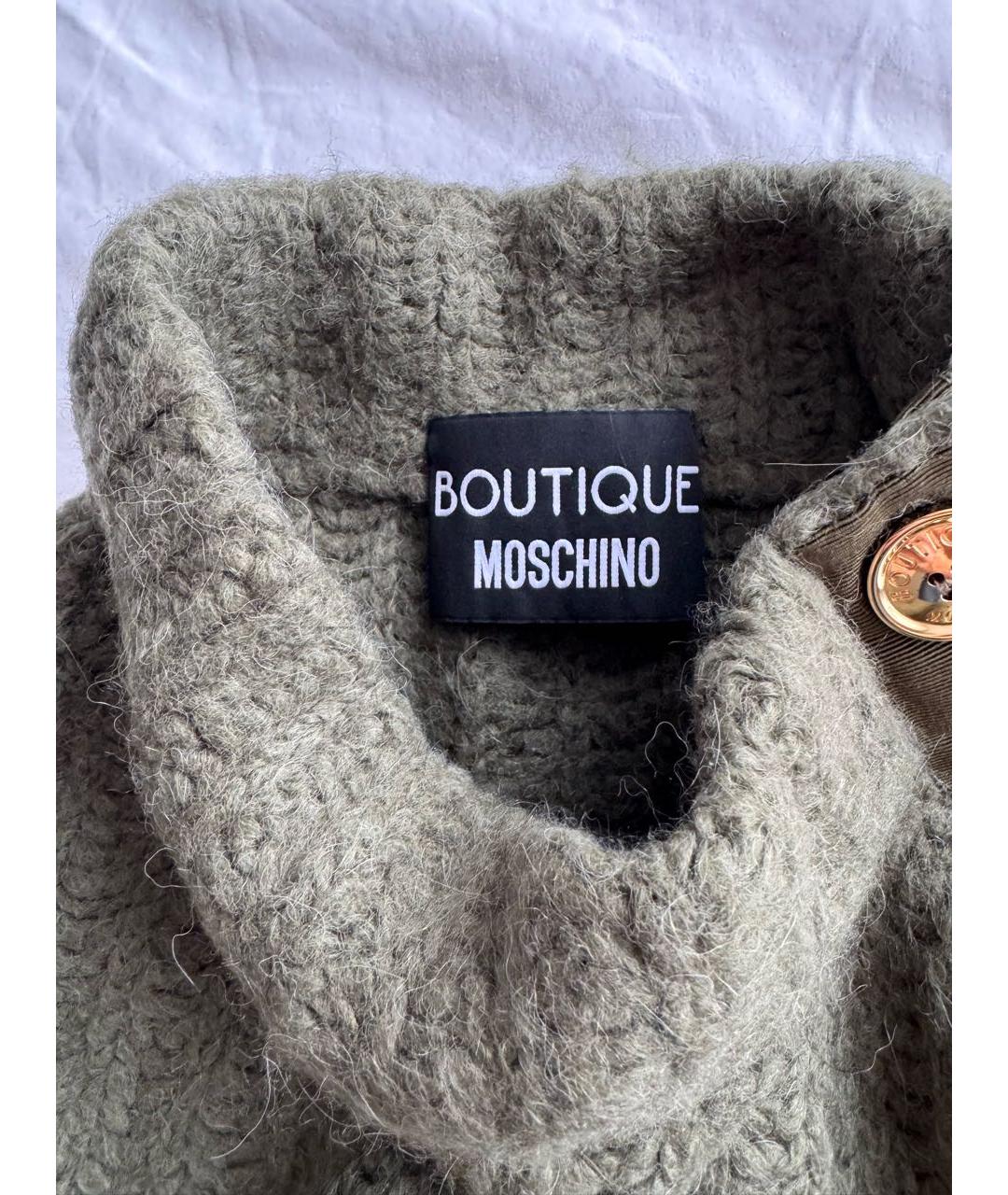 BOUTIQUE MOSCHINO Хаки шерстяной джемпер / свитер, фото 4