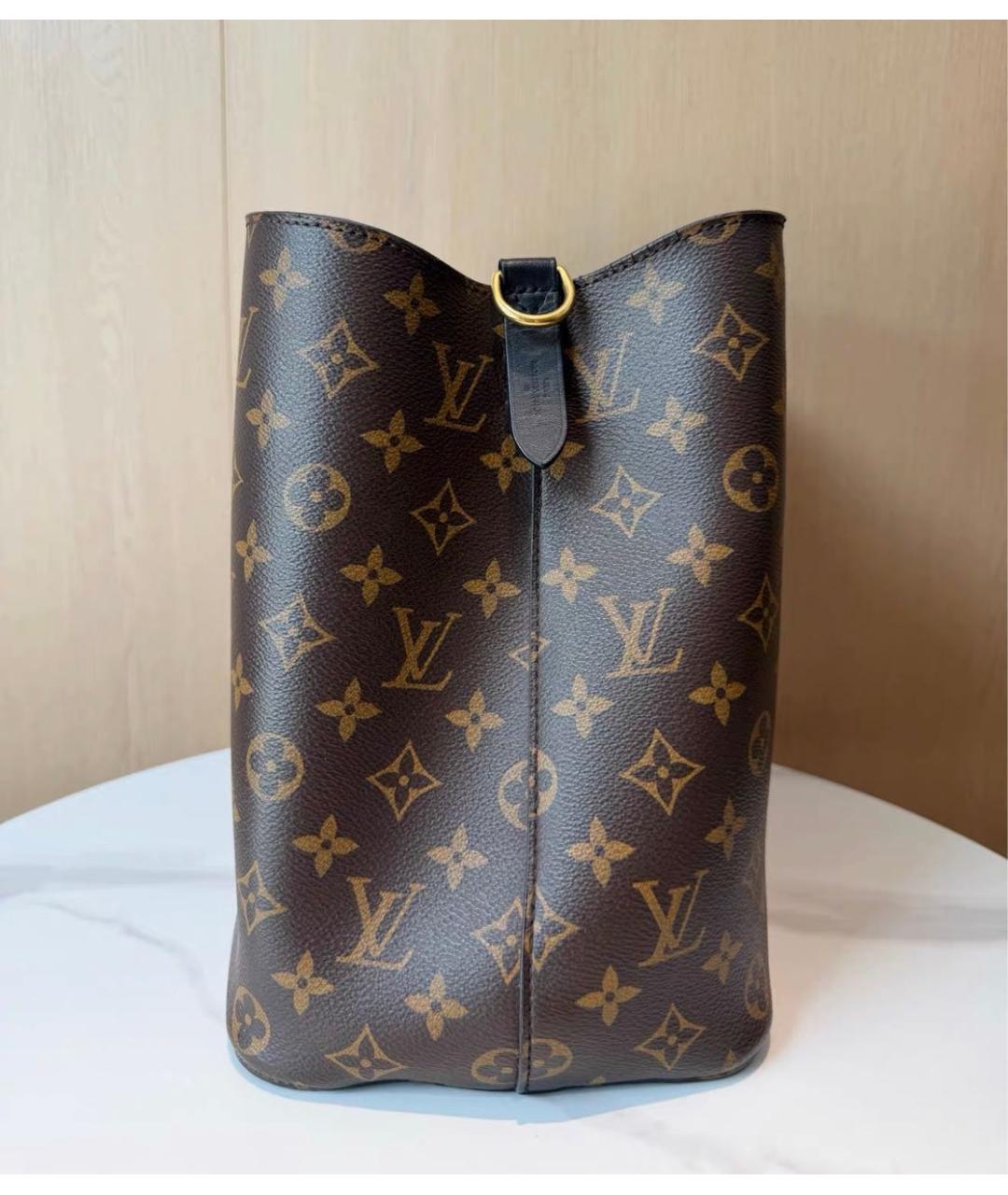 LOUIS VUITTON Коричневая сумка тоут из канвы, фото 3