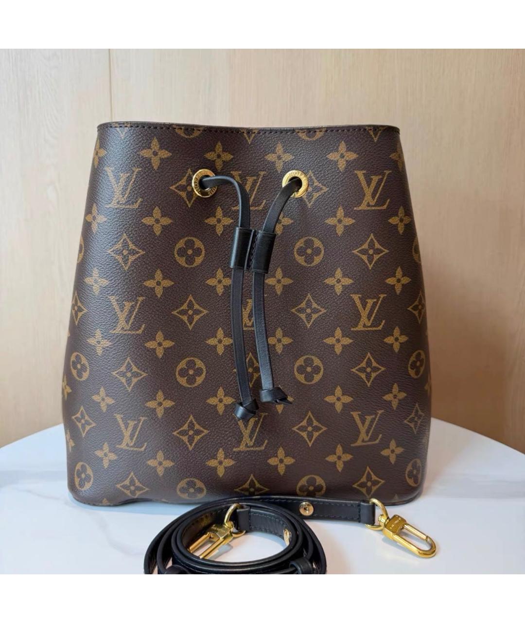 LOUIS VUITTON Коричневая сумка тоут из канвы, фото 6