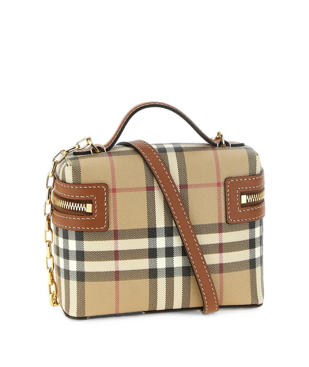 BURBERRY Бежевая сумка с короткими ручками, фото 2
