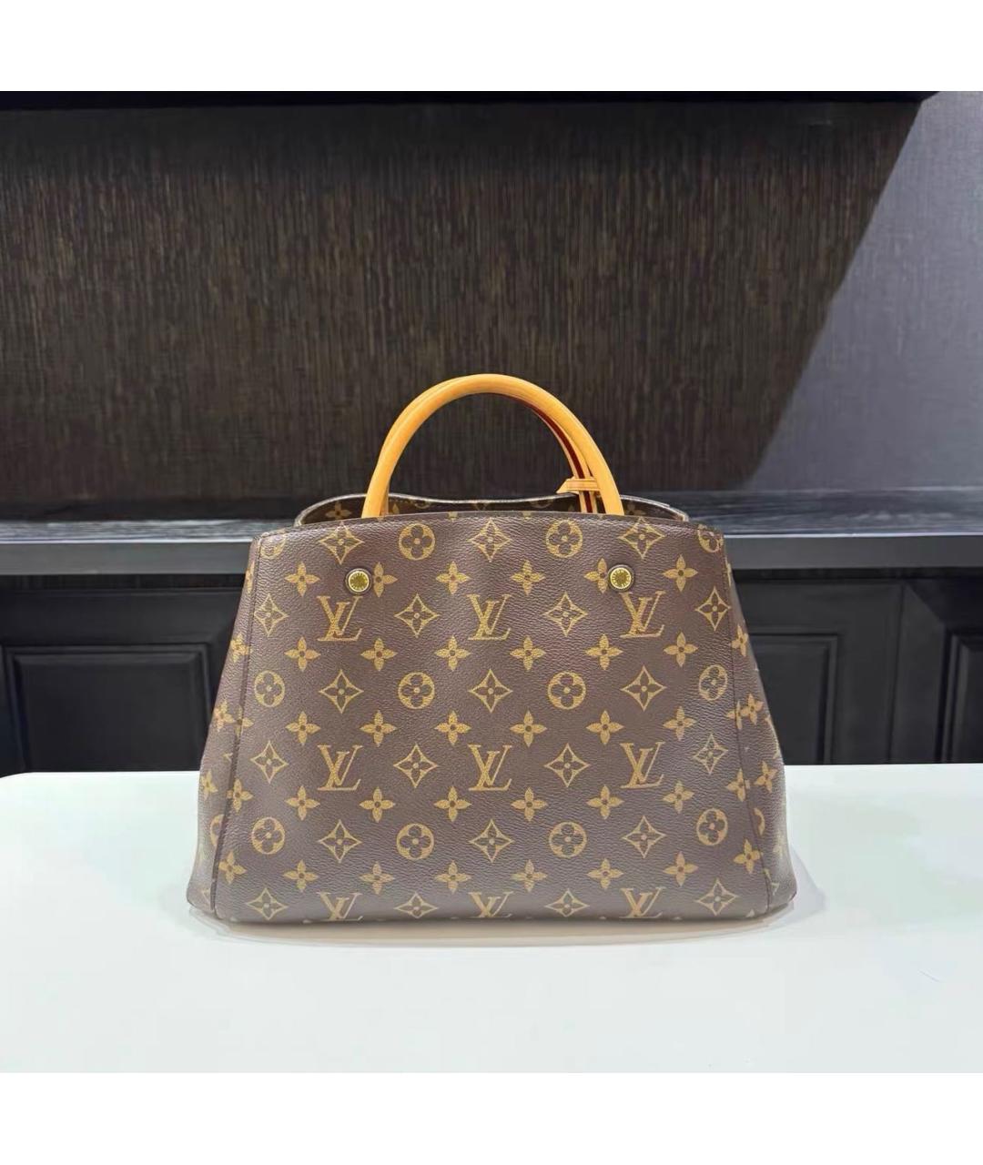 LOUIS VUITTON Коричневая сумка тоут из канвы, фото 2
