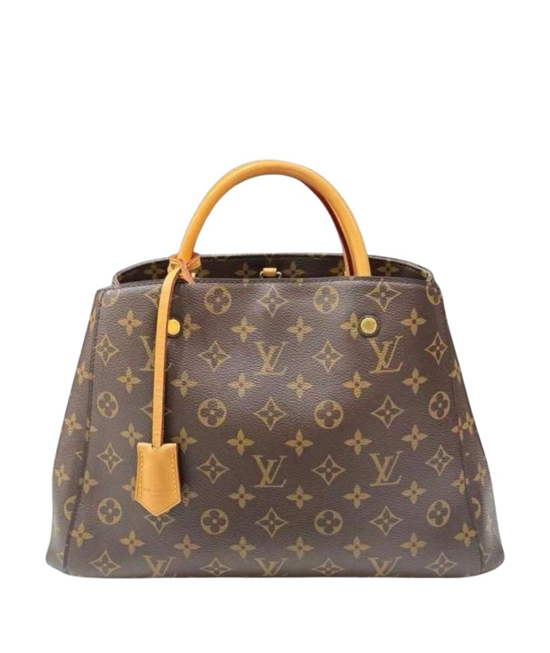 LOUIS VUITTON Коричневая сумка тоут из канвы, фото 1